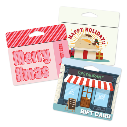 Custom Plastic 3.375" x 3" Cards with Breakaway Hanger