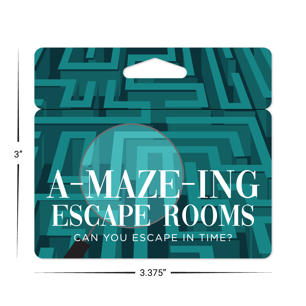 Custom Plastic 3.375" x 3" Cards with Breakaway Hanger