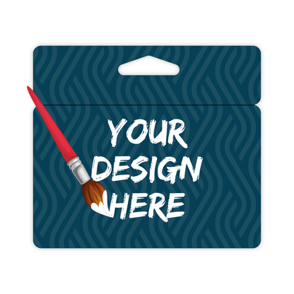 Custom Plastic 3.375" x 3" Cards with Breakaway Hanger
