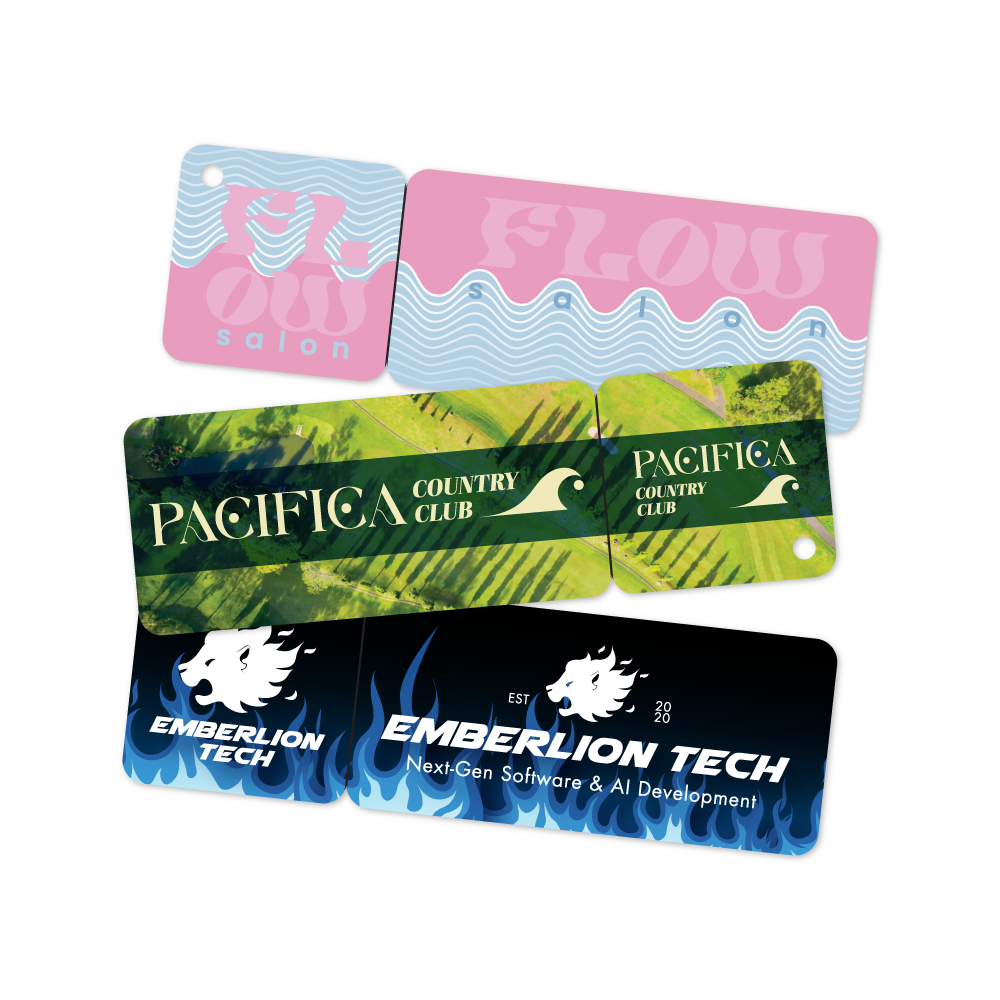 Custom Plastic 4.5" x 1.5" Card & Tag Breakaway Combo