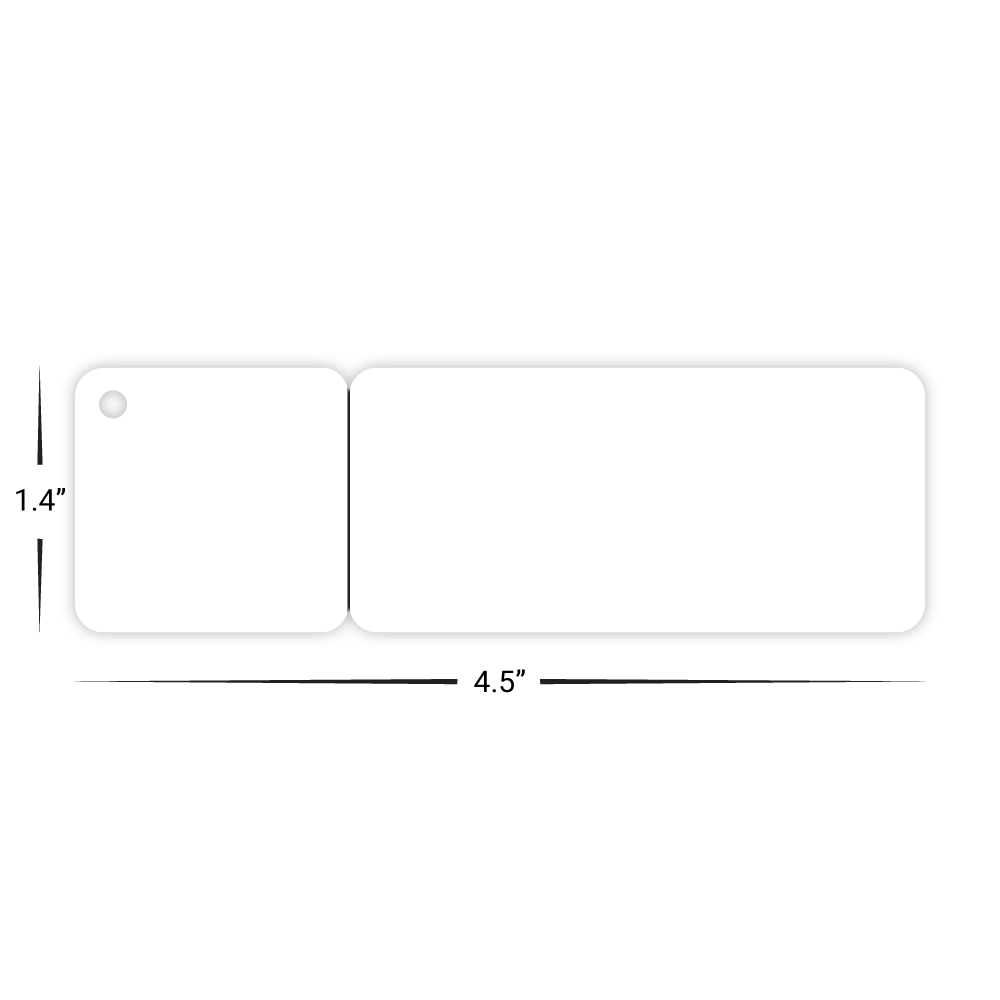 Custom Plastic 4.5" x 1.5" Card & Tag Breakaway Combo