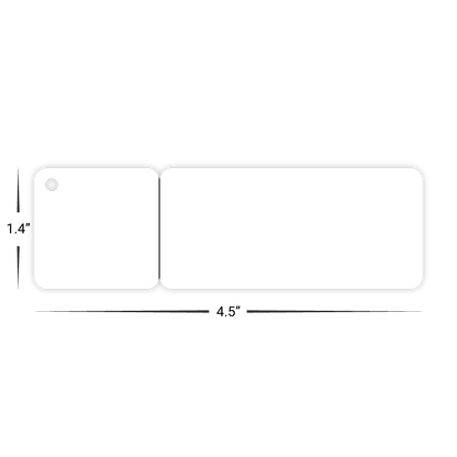 Custom Plastic 4.5" x 1.5" Card & Tag Breakaway Combo