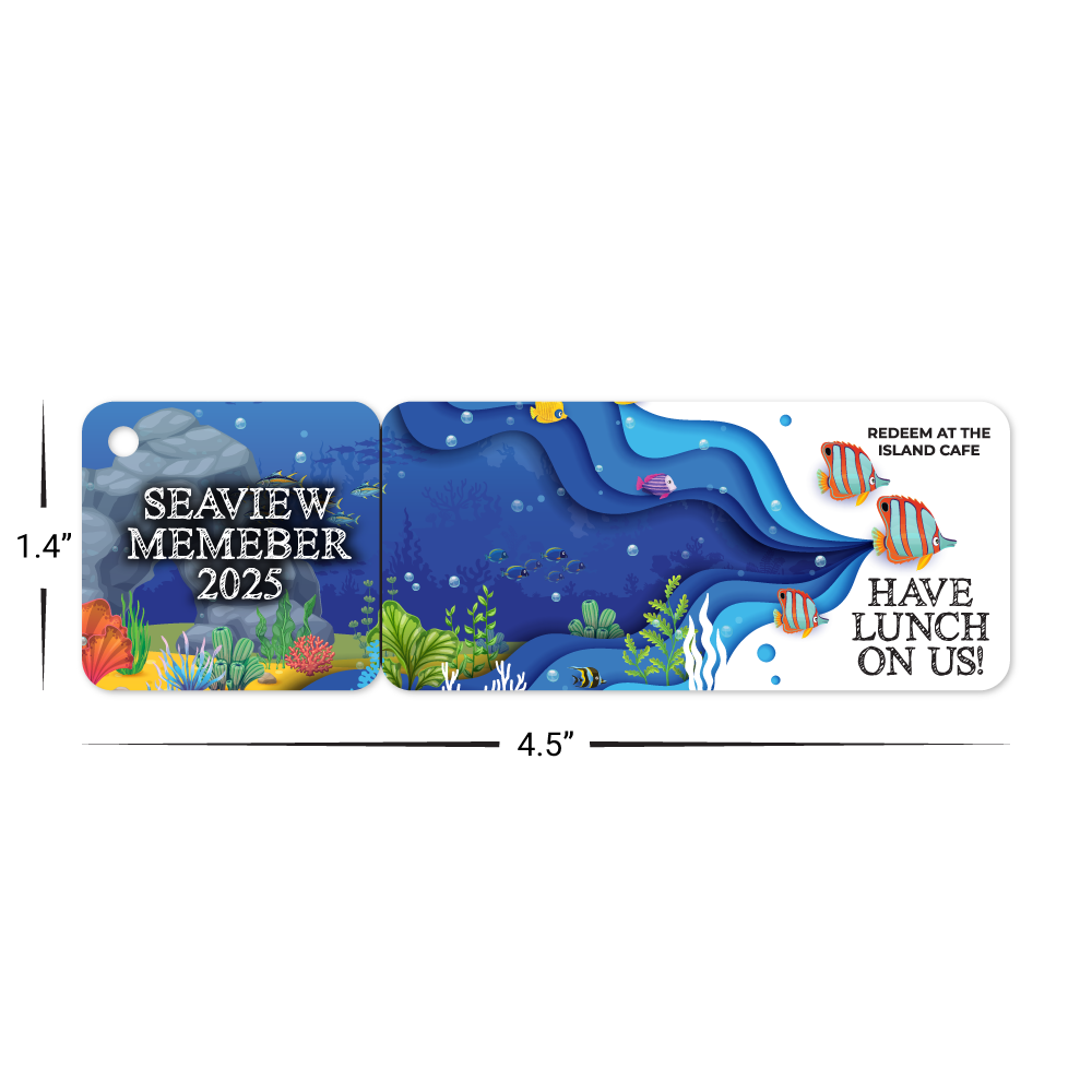 Custom Plastic 4.5" x 1.5" Card & Tag Breakaway Combo