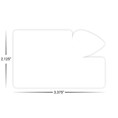 Custom Plastic 3.375" x 2.125" Breakaway Guitar Pick and Card Combo