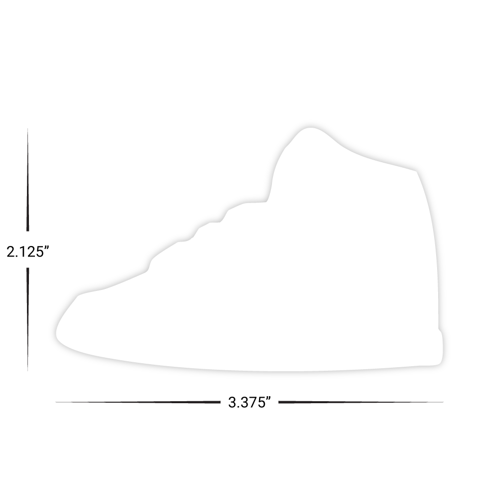 Custom Plastic 3.375" x 2.125" Shoe Shape Cards
