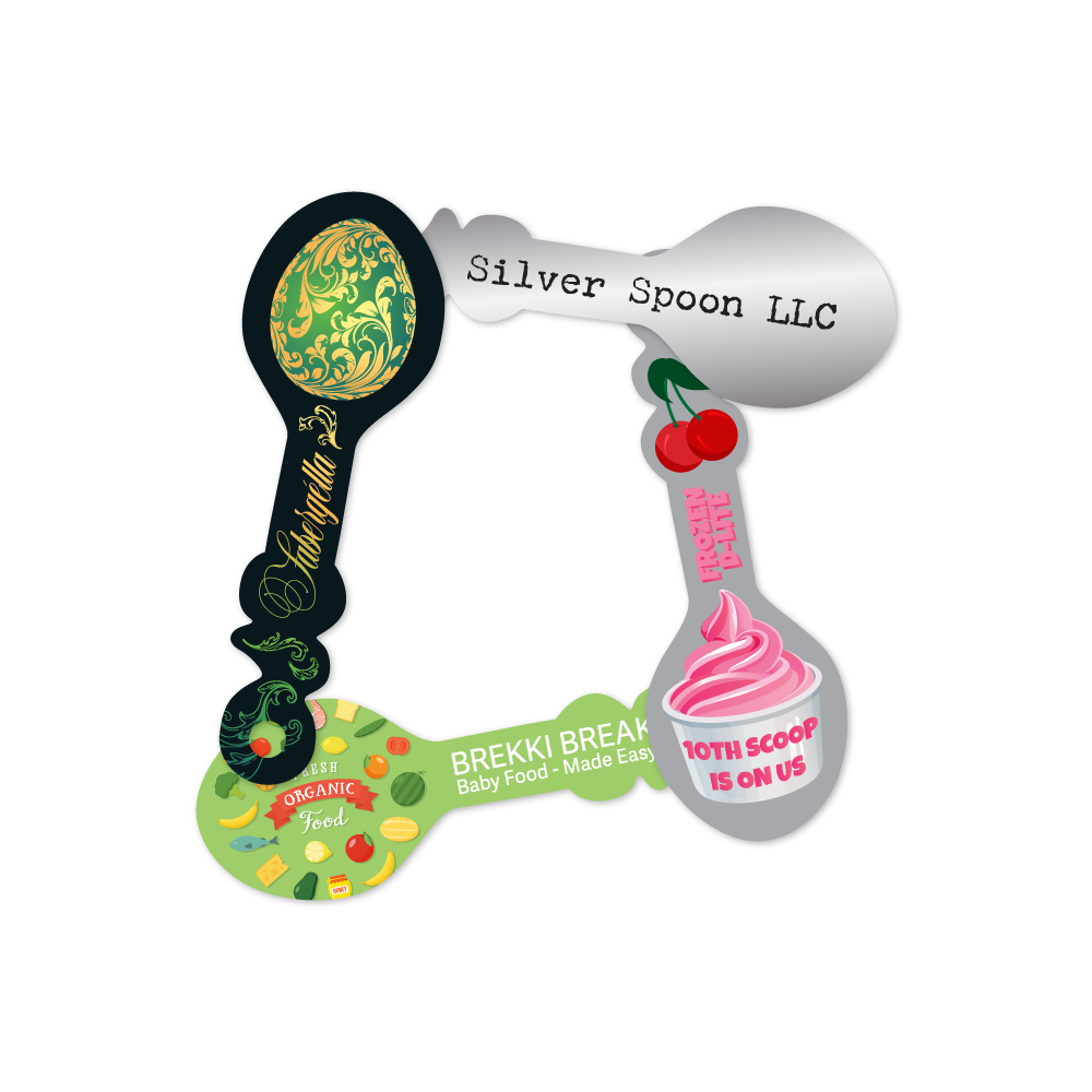Custom Plastic 3" x 1" Spoon Shape Key Tags