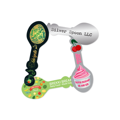 Custom Plastic 3" x 1" Spoon Shape Key Tags