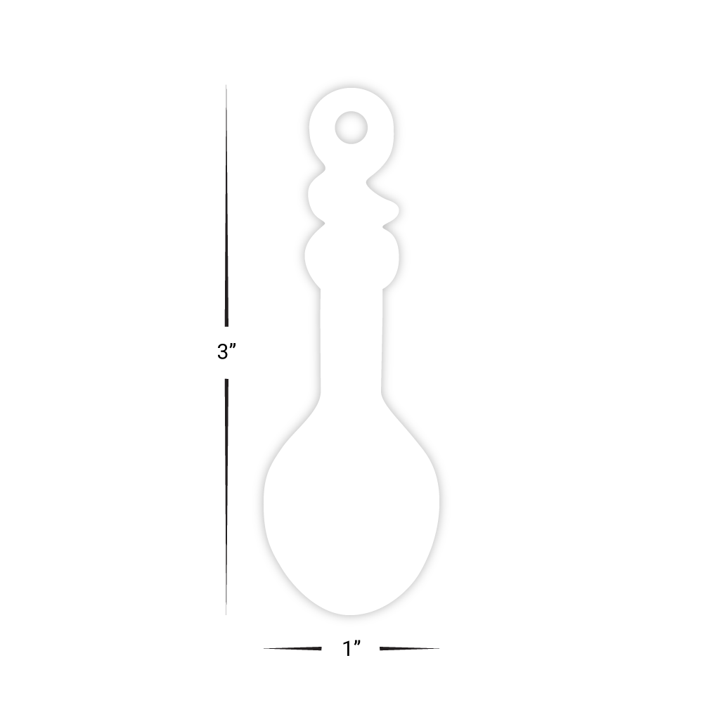 Custom Plastic 3" x 1" Spoon Shape Key Tags