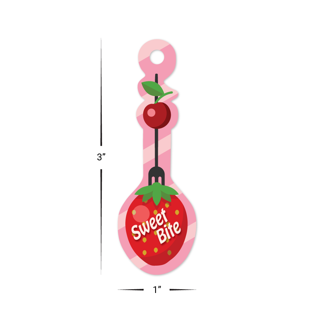 Custom Plastic 3" x 1" Spoon Shape Key Tags