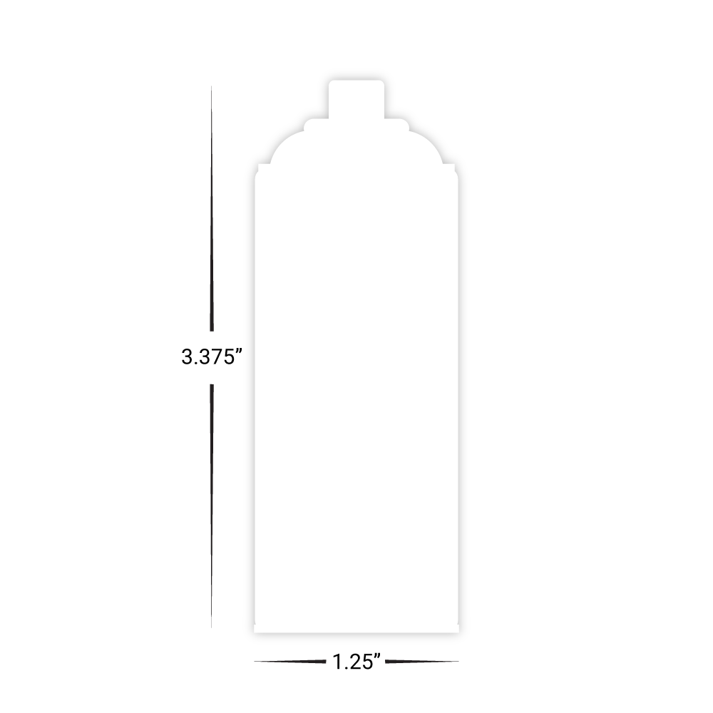 Custom Plastic 3.375" x 1.25" Spray Can Shape Cards