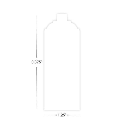 Custom Plastic 3.375" x 1.25" Spray Can Shape Cards