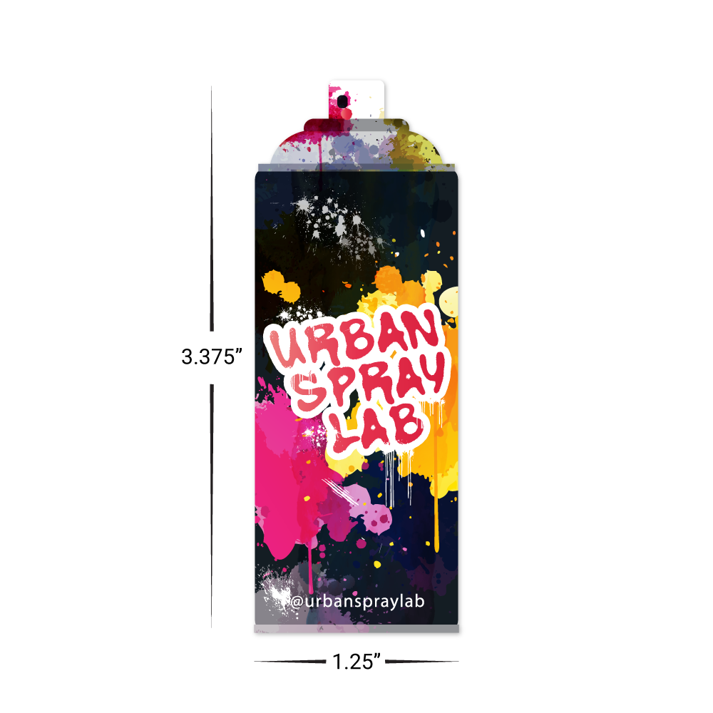 Custom Plastic 3.375" x 1.25" Spray Can Shape Cards