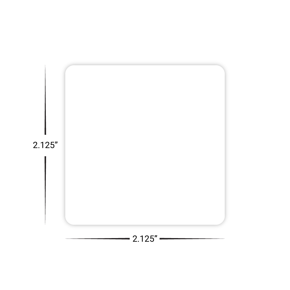 Custom Plastic 2.125" x 2.125" Small Square Cards