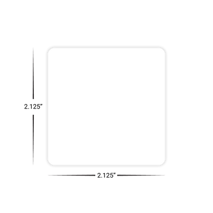 Custom Plastic 2.125" x 2.125" Flat End Square Cards