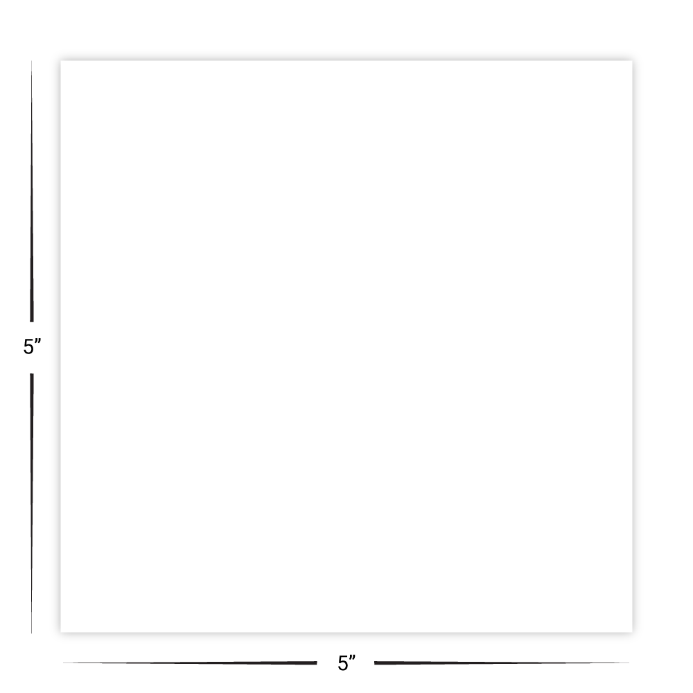 Custom Plastic 5" x 5" Square Signage