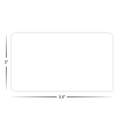 Custom Plastic 3.5" x 2" 1 Pointed Corner Cards