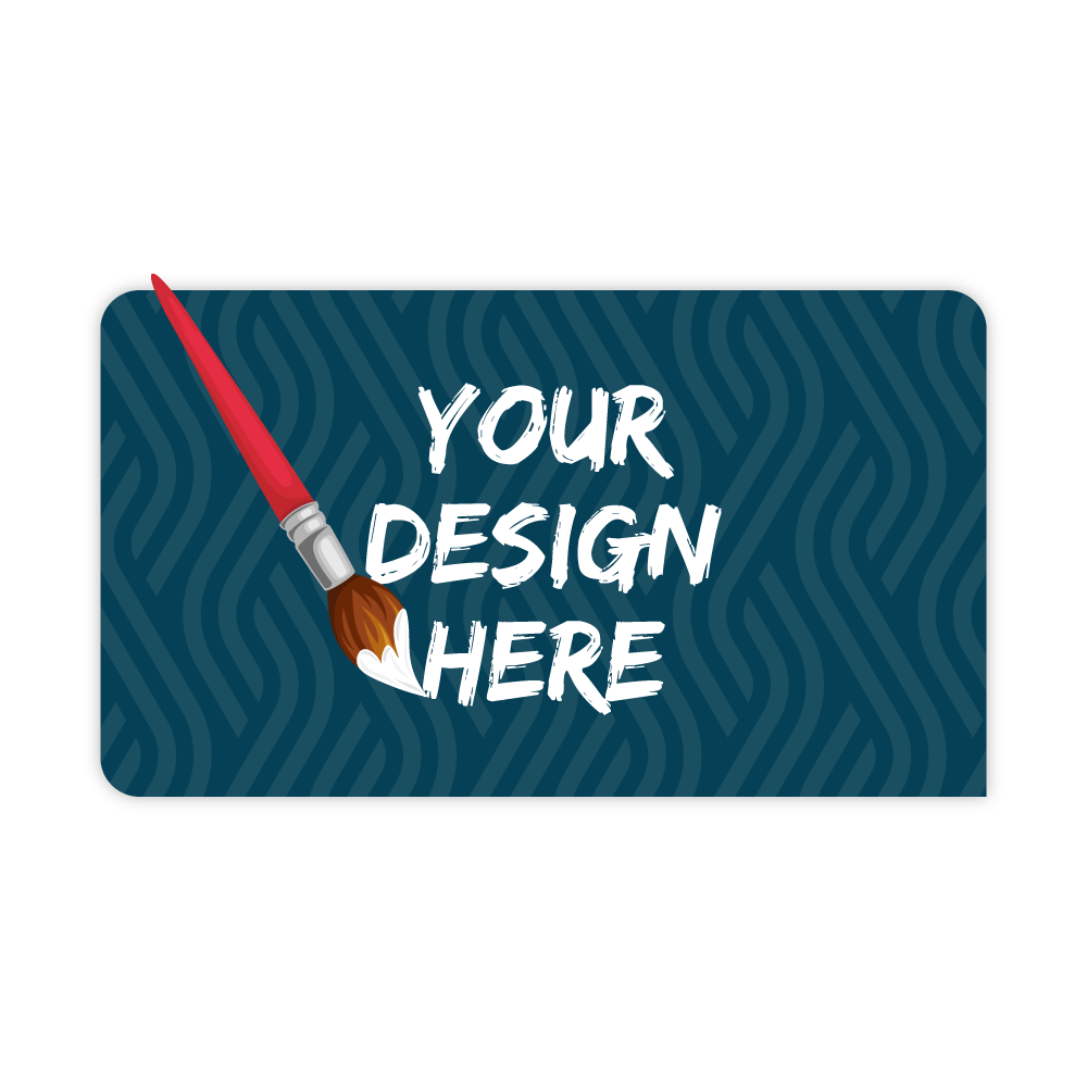 Custom Plastic 3.5" x 2" 1 Pointed Corner Cards