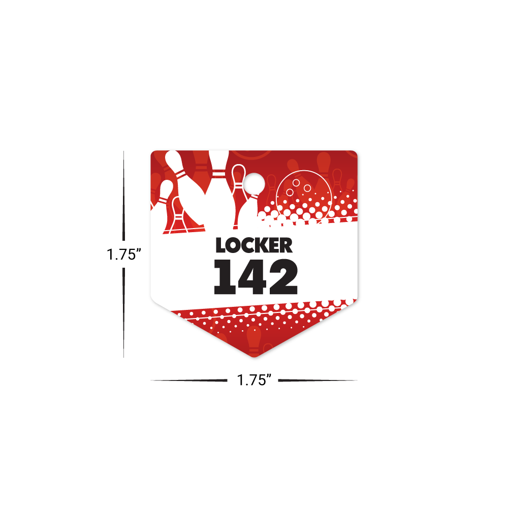 Custom Plastic 1.75" x 1.75" Pointed Key Tags
