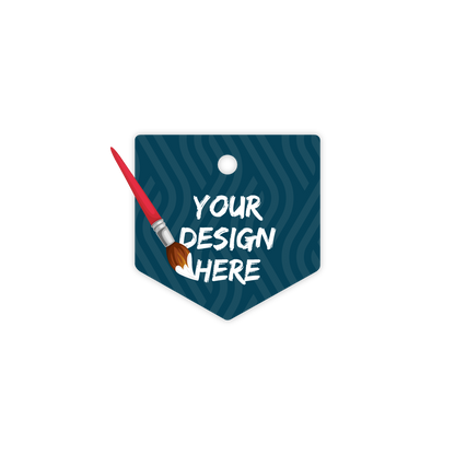 Custom Plastic 1.75" x 1.75" Pointed Key Tags