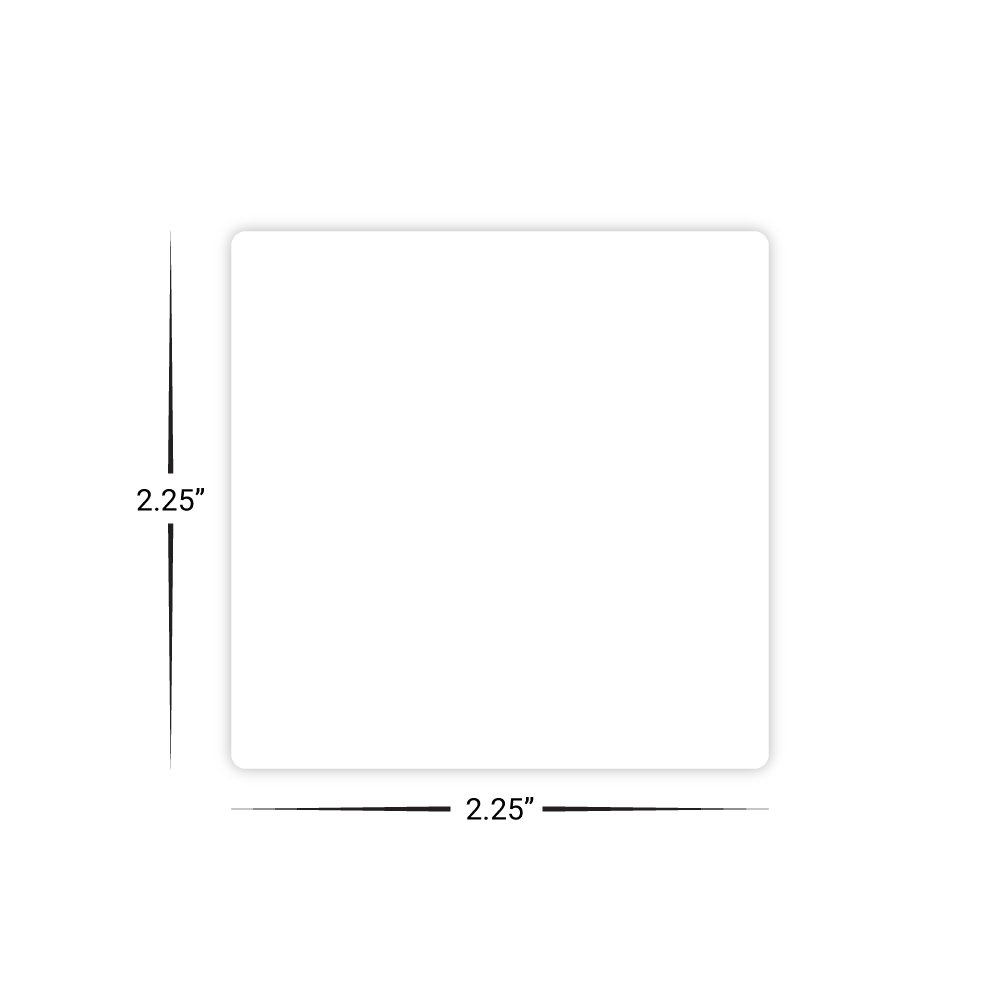 Custom Plastic 2.25" x 2.25" Square Cards