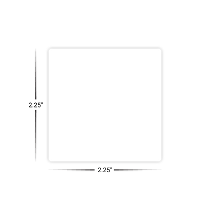 Custom Plastic 2.25" x 2.25" Square Cards