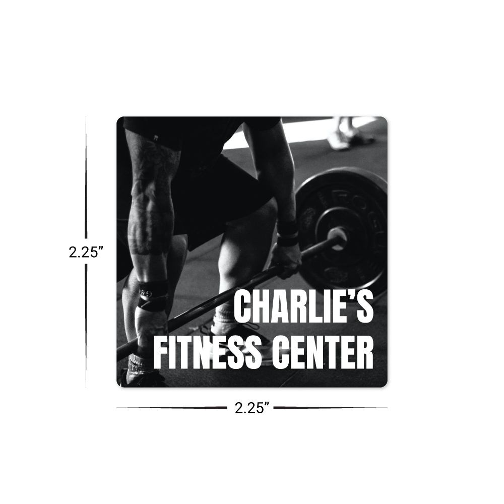 Custom Plastic 2.25" x 2.25" Square Cards