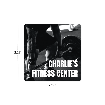 Custom Plastic 2.25" x 2.25" Square Cards