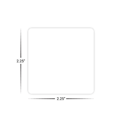 Custom Plastic 2.25" x 2.25" Square Cards