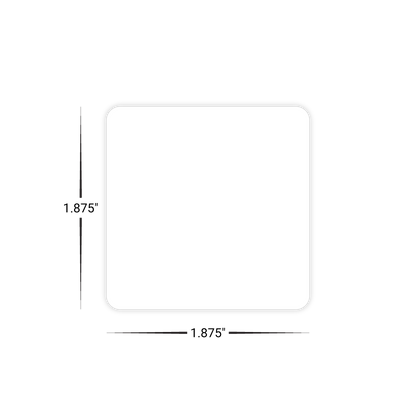 Custom Plastic 1.875" x 1.875" Square Cards