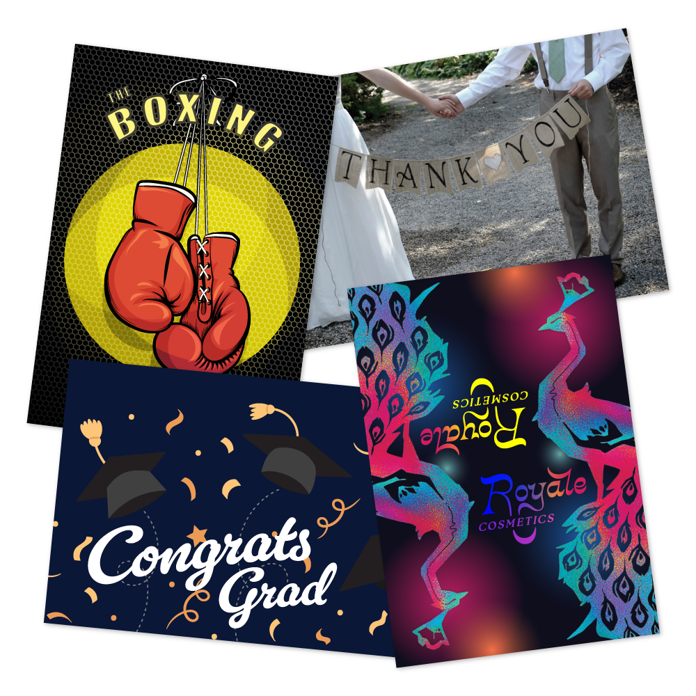 Custom Plastic 4.5" x 3.125" Sharp Corner Cards