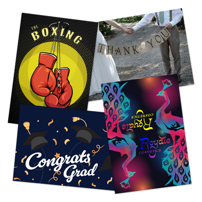 Custom Plastic 4.5" x 3.125" Sharp Corner Cards