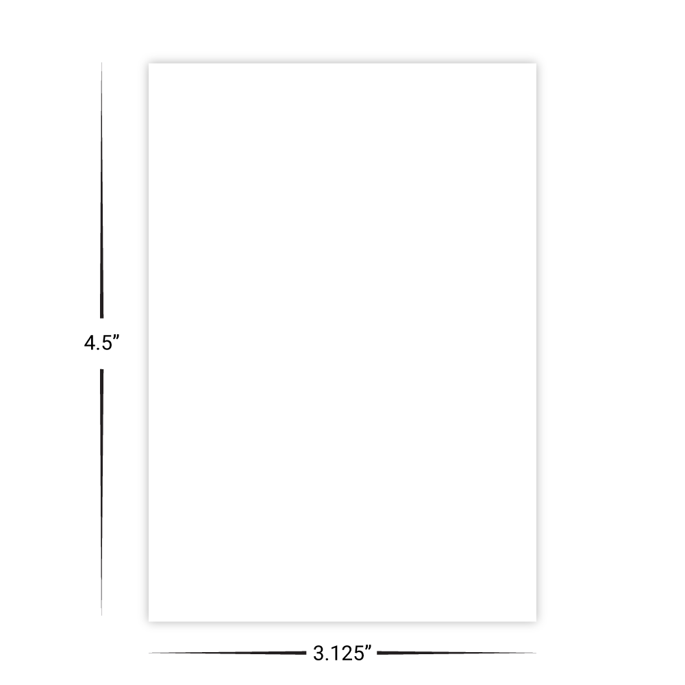 Custom Plastic 4.5" x 3.125" Sharp Corner Cards