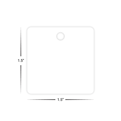 Custom Plastic 1.5" x 1.5" Square Key Tags