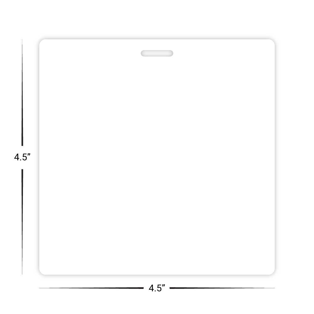 Custom Plastic 4.5" x 4.5" Square Badges
