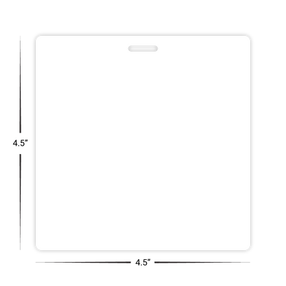 Custom Plastic 4.5" x 4.5" Square Badges