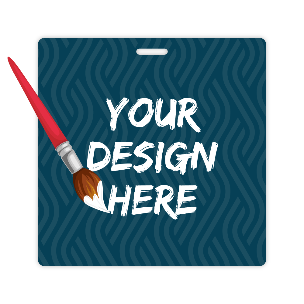 Custom Plastic 4.5" x 4.5" Square Badges