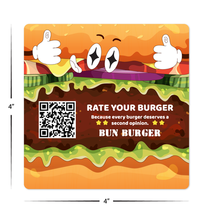 Custom 4" x 4" Square Review Cards