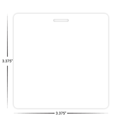 Custom Plastic 3.375" x 3.375" Square Badges