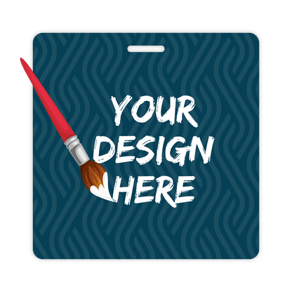 Custom Plastic 3.375" x 3.375" Square Badges