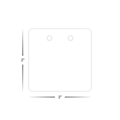 Custom Plastic 2" x 2" Square with Two Holes Tags