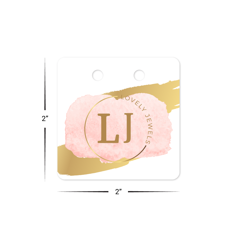 Custom Plastic 2" x 2" Square with Two Holes Tags
