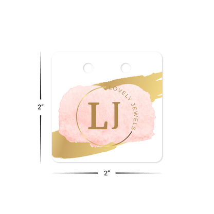 Custom Plastic 2" x 2" Square with Two Holes Tags