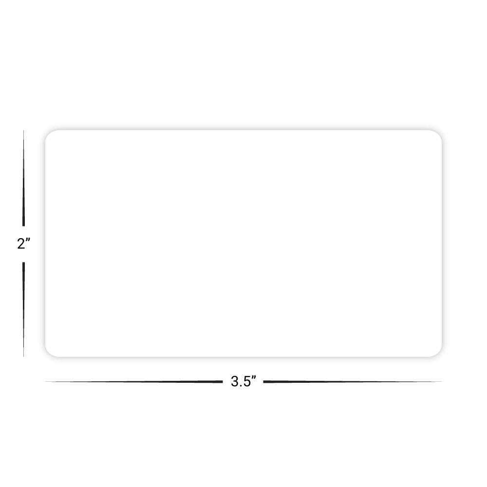 Custom Plastic 3.5" x 2" Standard Rounded Business Cards