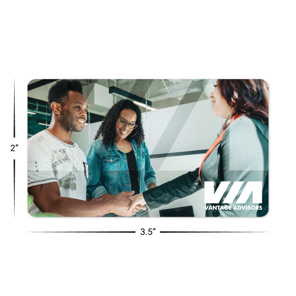 Custom Plastic 3.5" x 2" Standard Rounded Business Cards