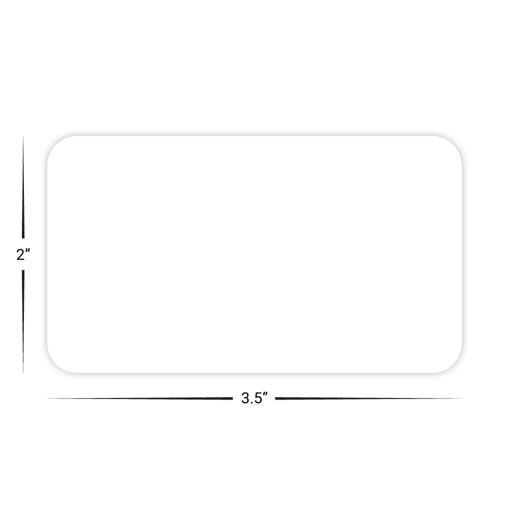 Custom Plastic 3.5" x 2" Standard Business Cards Size