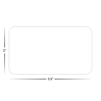 Custom Plastic 3.5" x 2" Standard Business Cards Size