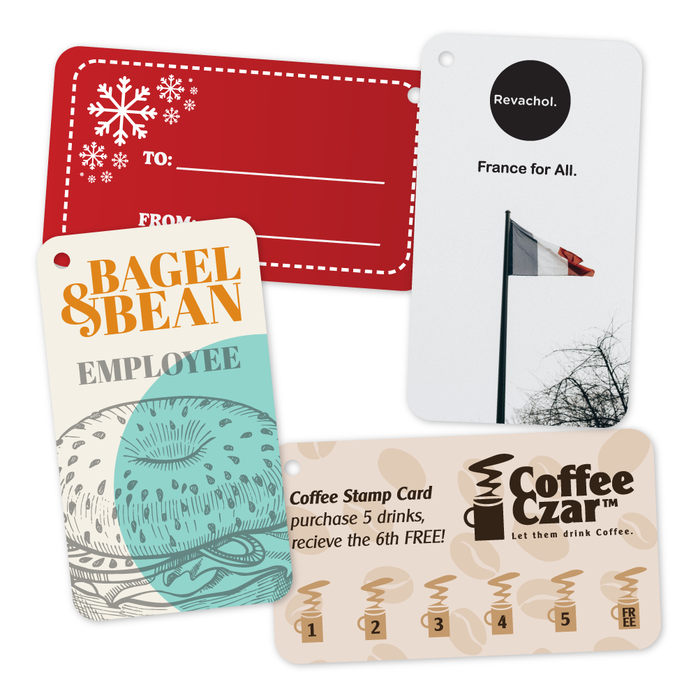 Custom Plastic 3.5" x 2" Tags