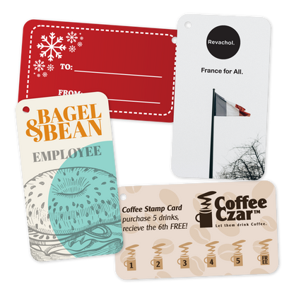 Custom Plastic 3.5" x 2" Tags