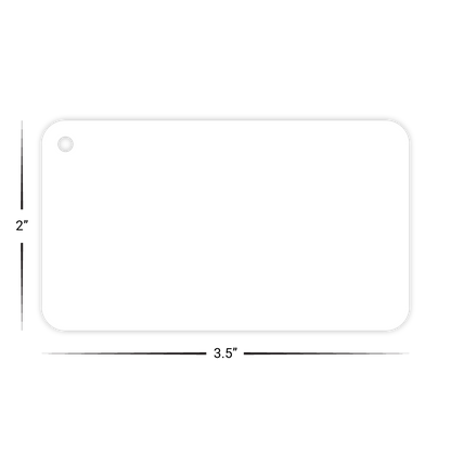 Custom Plastic 3.5" x 2" Tags