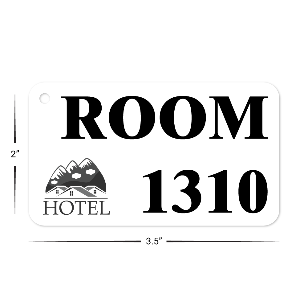 Custom Plastic 3.5" x 2" Tags
